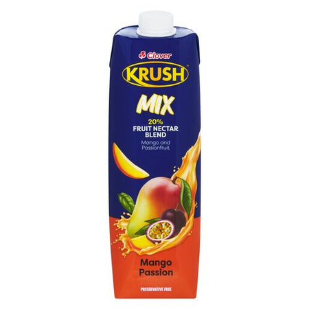 Clover Krush UHT 50 % Mix 1L Mango Passion
