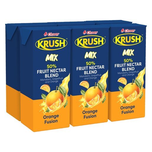 Clover UHT Orange Fusion Fruit Juice 6's