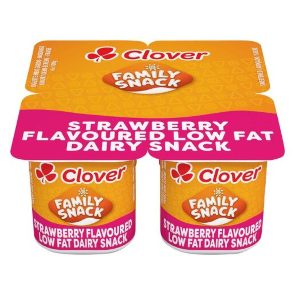 Clover Family Snack Yoghurt Strawberry 4'S