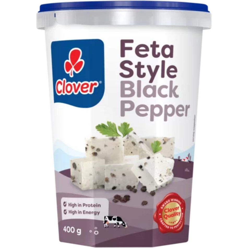 Clover Feta Cheese Black Pepper 400G