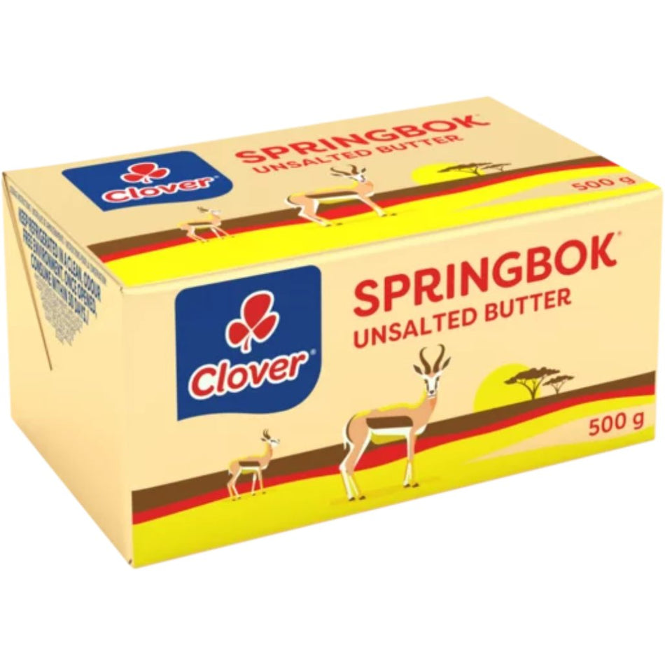 Clover Springbok Butter Unsalted 500G