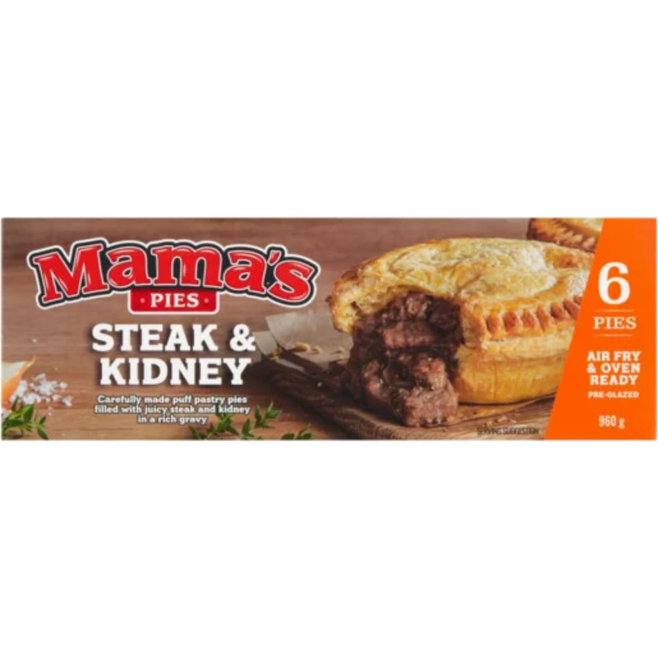 Mama's Pies Frozen Steak & Kidney 6 Pack