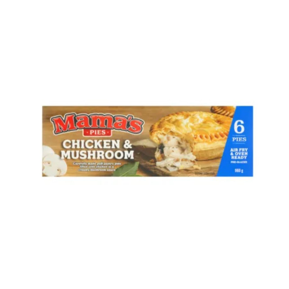Mama's Pies Frozen Chicken & Mushroom 6 Pack