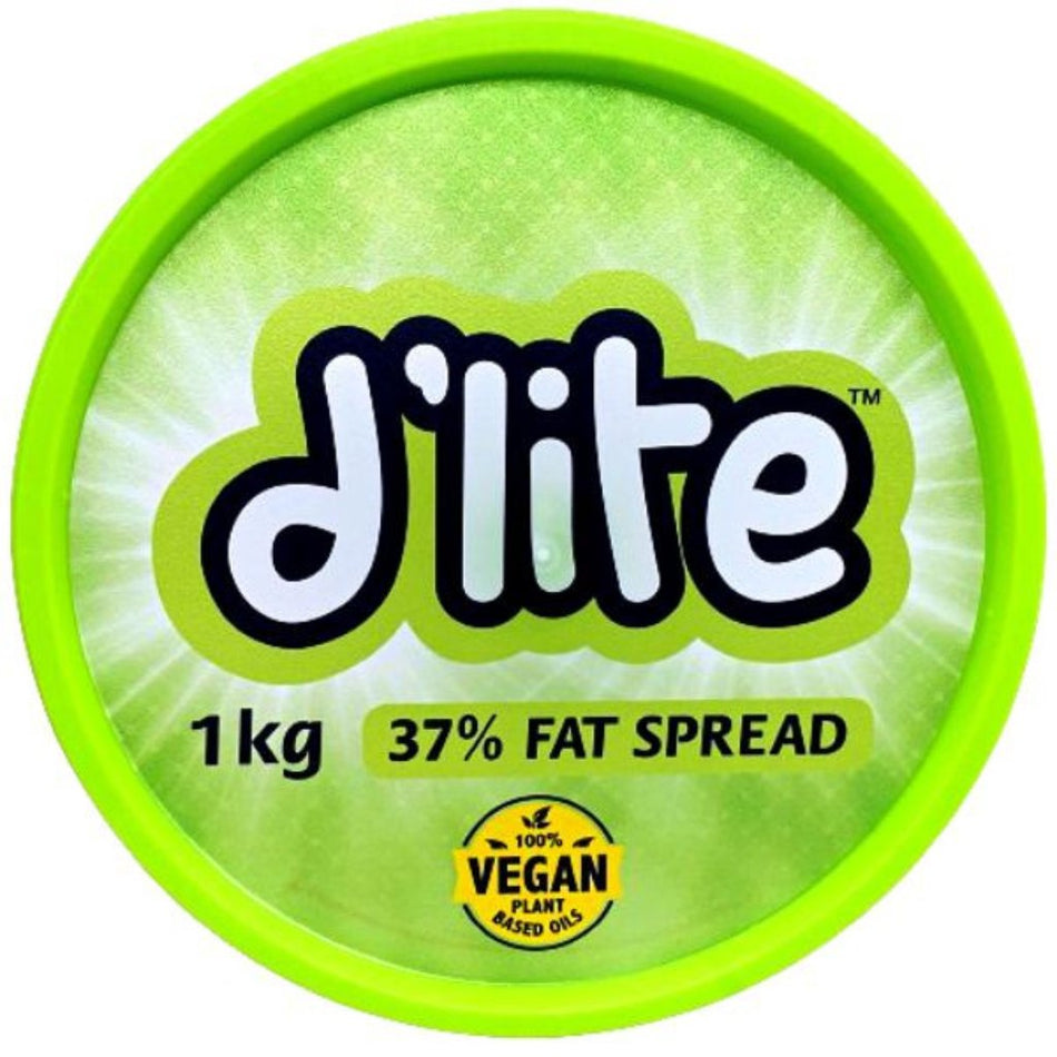 D'Lite Fat Spread 37% Fat Tub 1KG