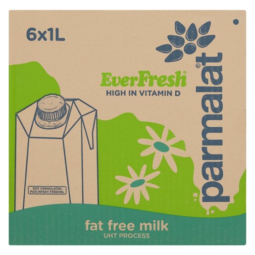6's Everfresh Uht Milk Fat Free 1l