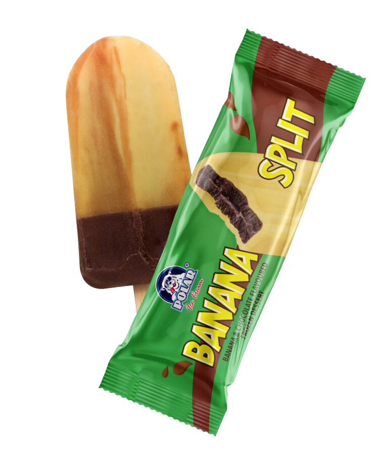 Polar Banana Split Ice Cream Popsicle -