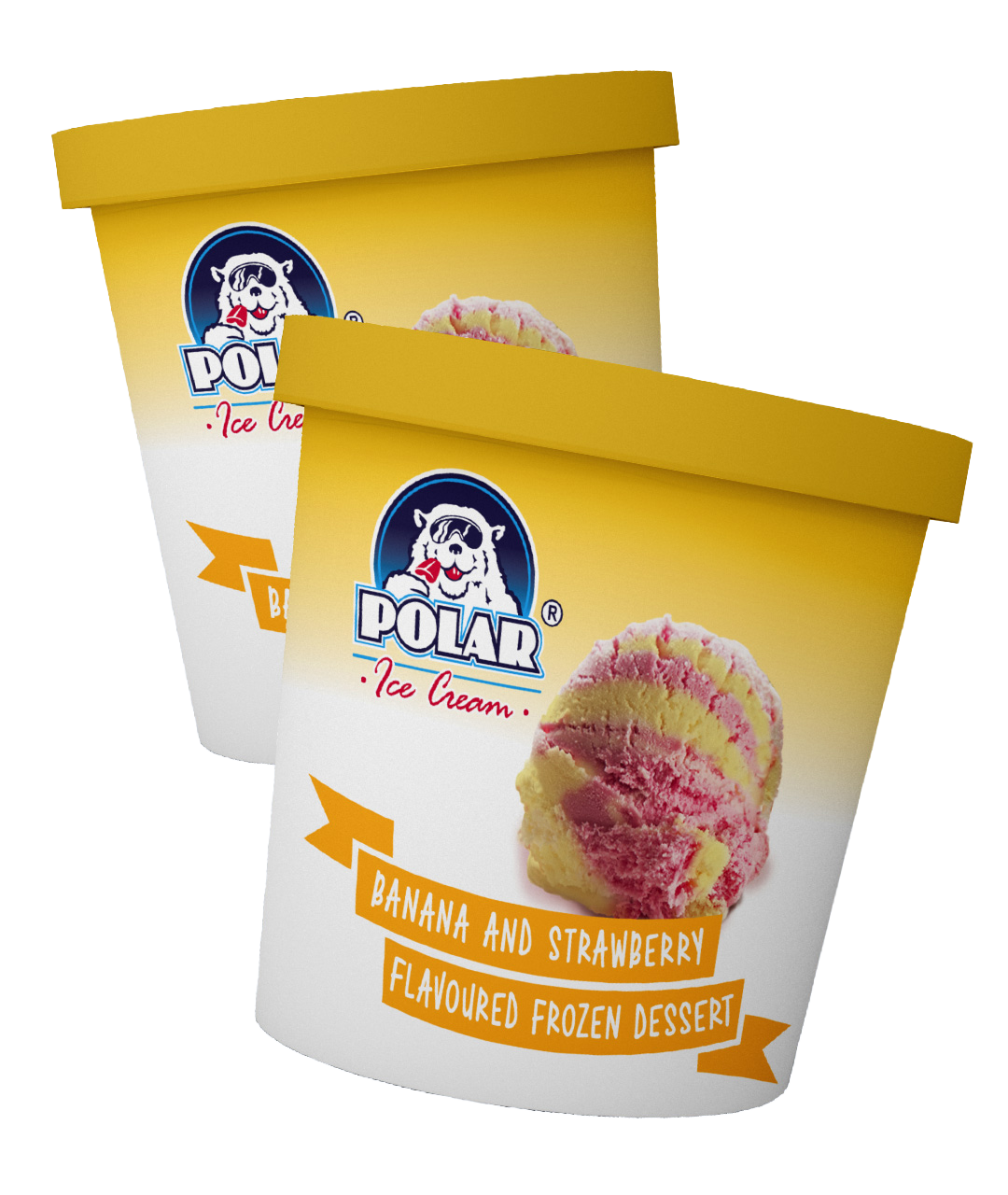 Polar Banana Strawberry Ice Cream Cup 500ML -