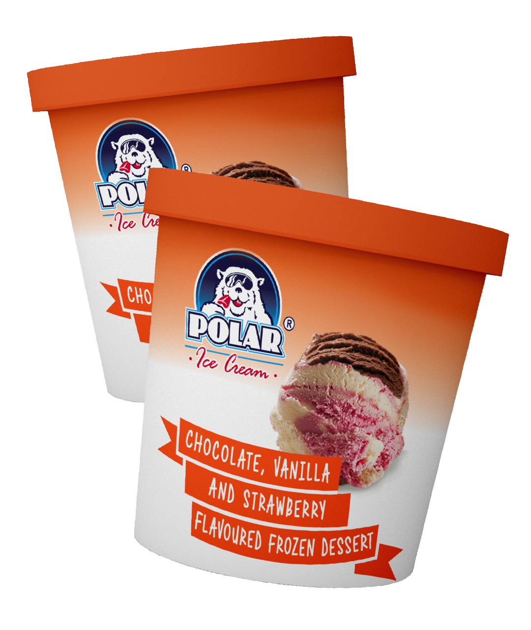 Polar Choc Strawberry Ice Cream Cup 500ML -