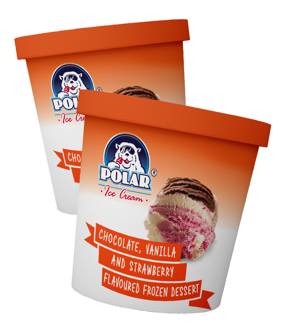 Polar Choc Strawberry Ice Cream Cup 500ML -
