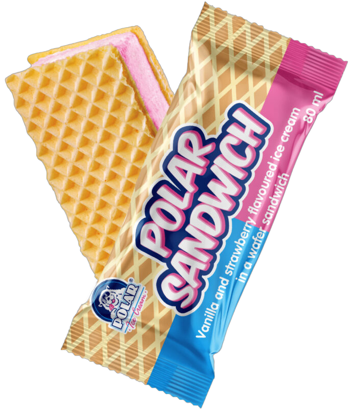 Polar Wafer Ice Cream Sandwich Strawberry