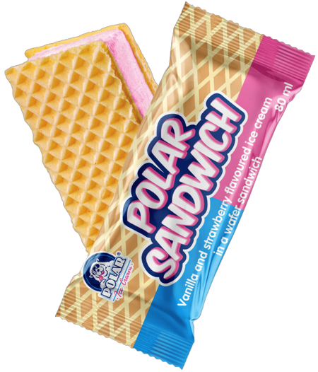 Polar Wafer Ice Cream Sandwich Strawberry