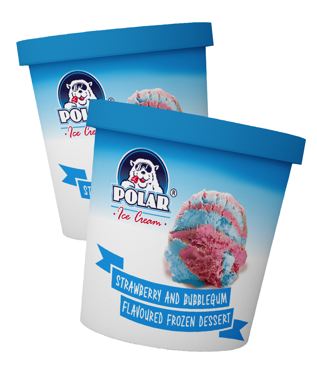 Polar Strawberry/Bubblegum Ice Cream Cup 500ML -