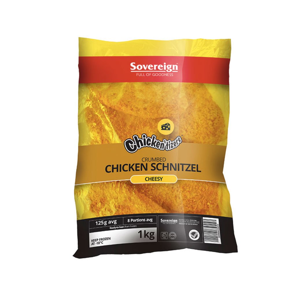 Sovereign Chicken Schnitzel Cheesy 1KG -