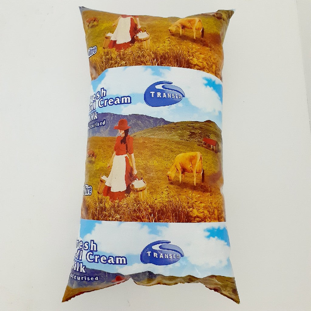 Transem Fresh Milk Full Cream Sachet 1L -