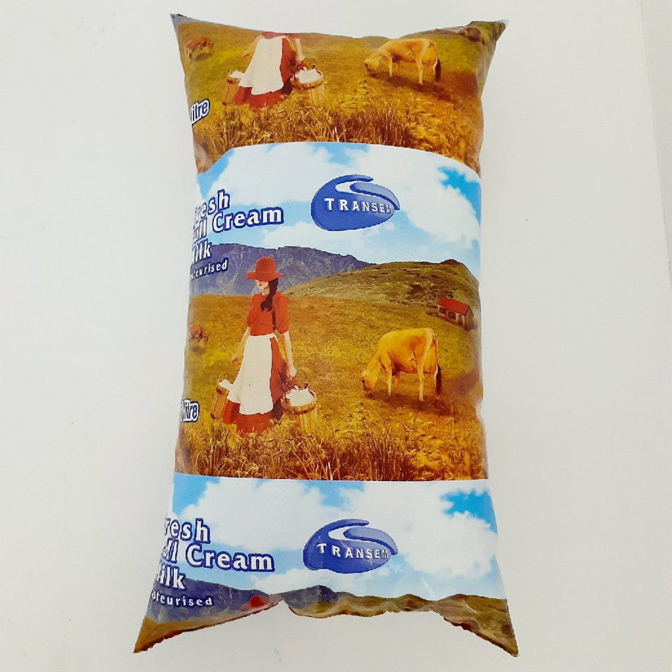 Transem Fresh Milk Full Cream Sachet 1L -