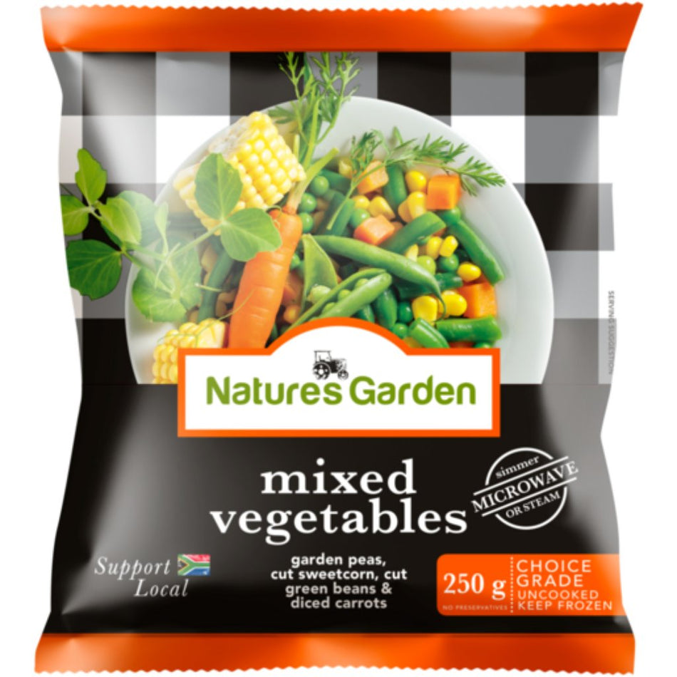 Natures Garden Mixed Vegetables Frozen 250G