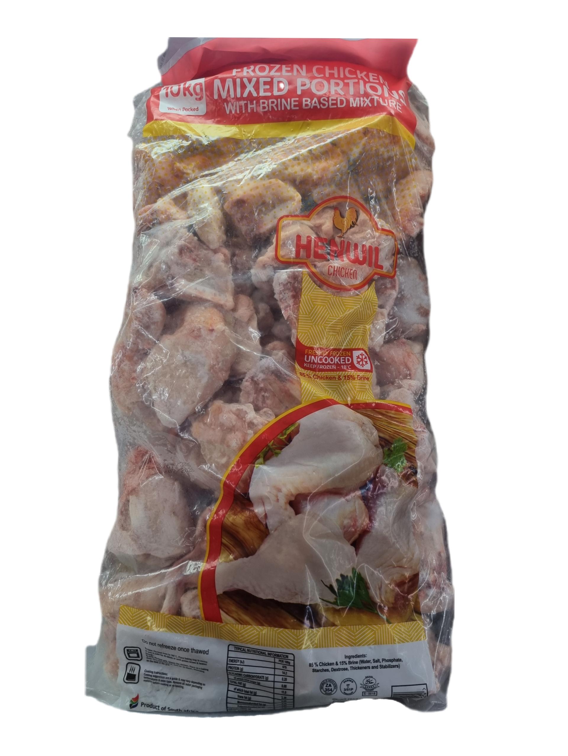 Henwil IQF Chicken Mixed portions 10KG -