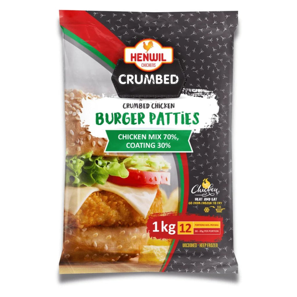 Henwil Chicken Crumbed Burger Patties KG