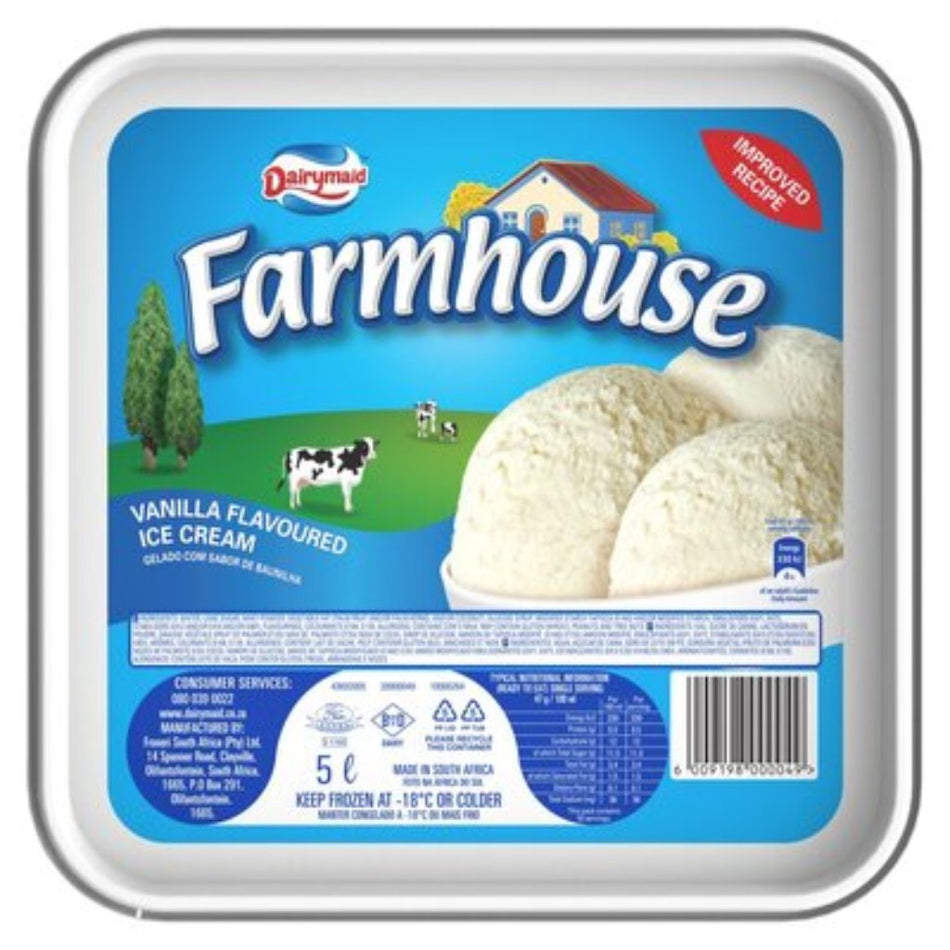 Dairymaid Ice Cream Farmhouse Vanilla 5L