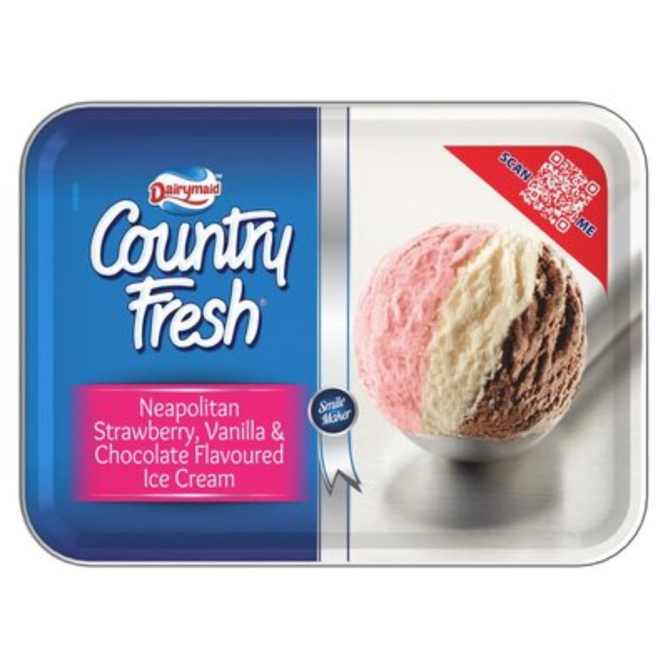 Dairymaid Ice Cream Country Fresh Neapolitan 1.8L