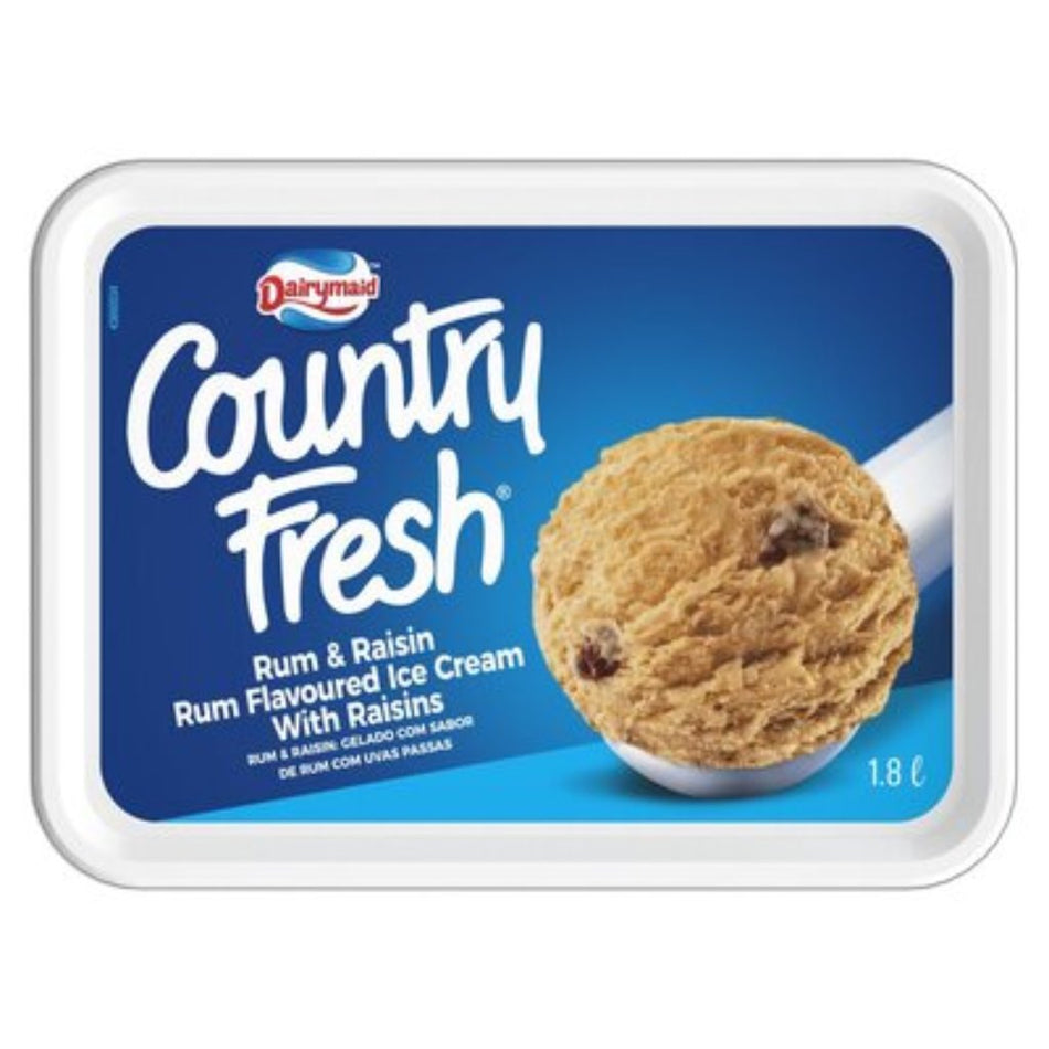 Dairymaid Ice Cream Country Fresh Rum & Raisin 1.8L