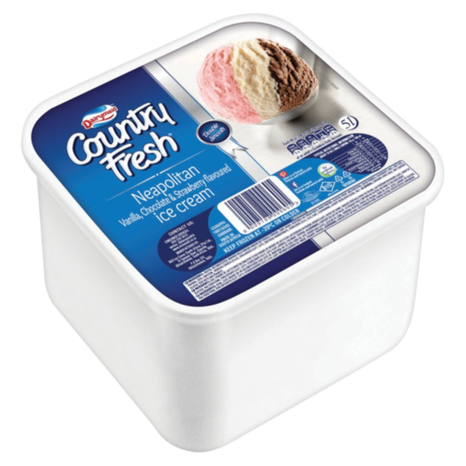 Dairymaid Ice Cream Country Fresh Neapolitan 5L