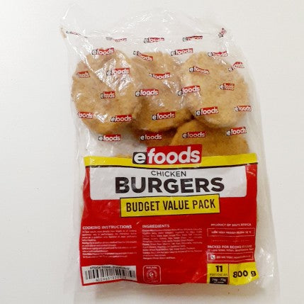 Econofoods Budget Crumbed Chicken Burger 800G -