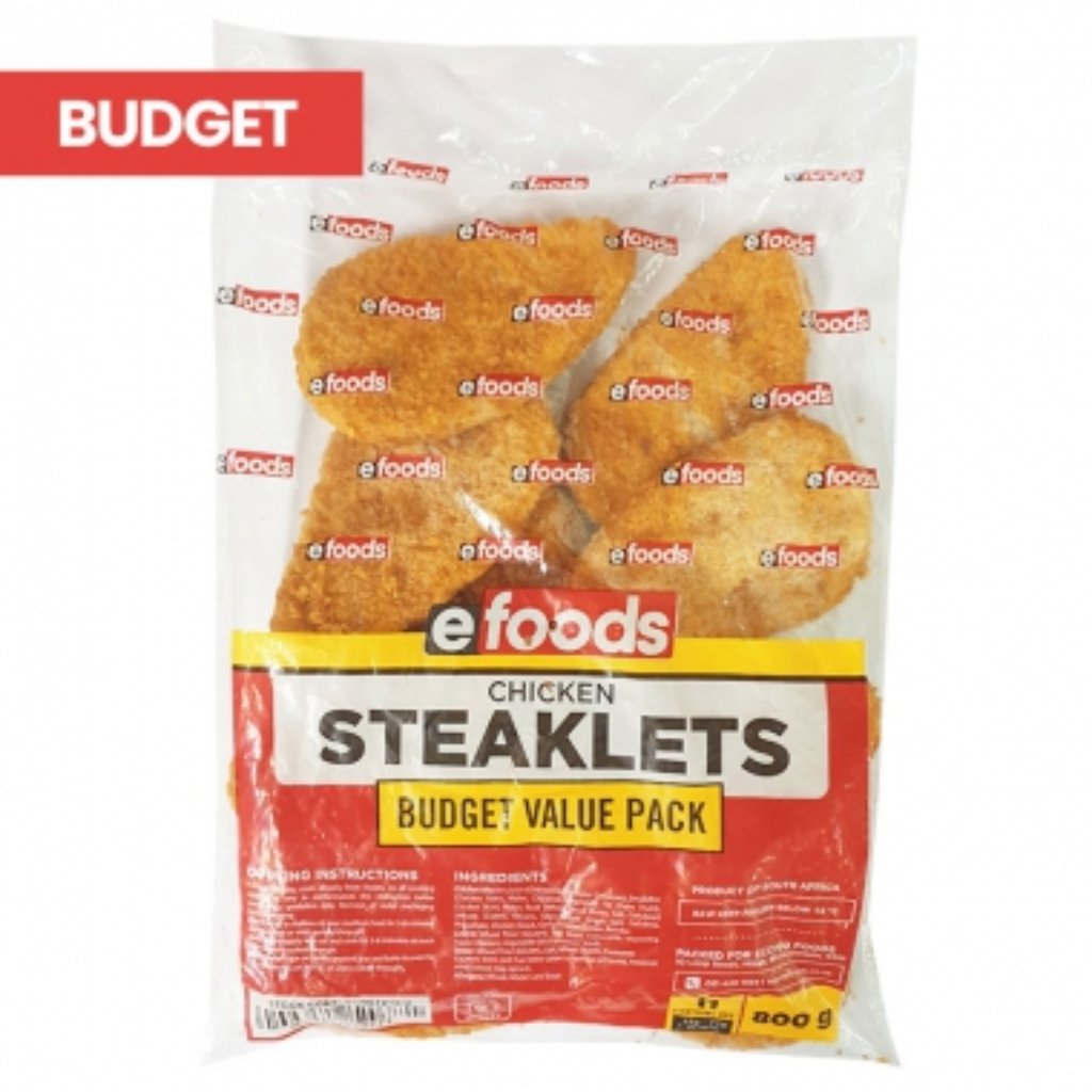 Econofoods Budget Crumbed Chicken Steaklets 800G -