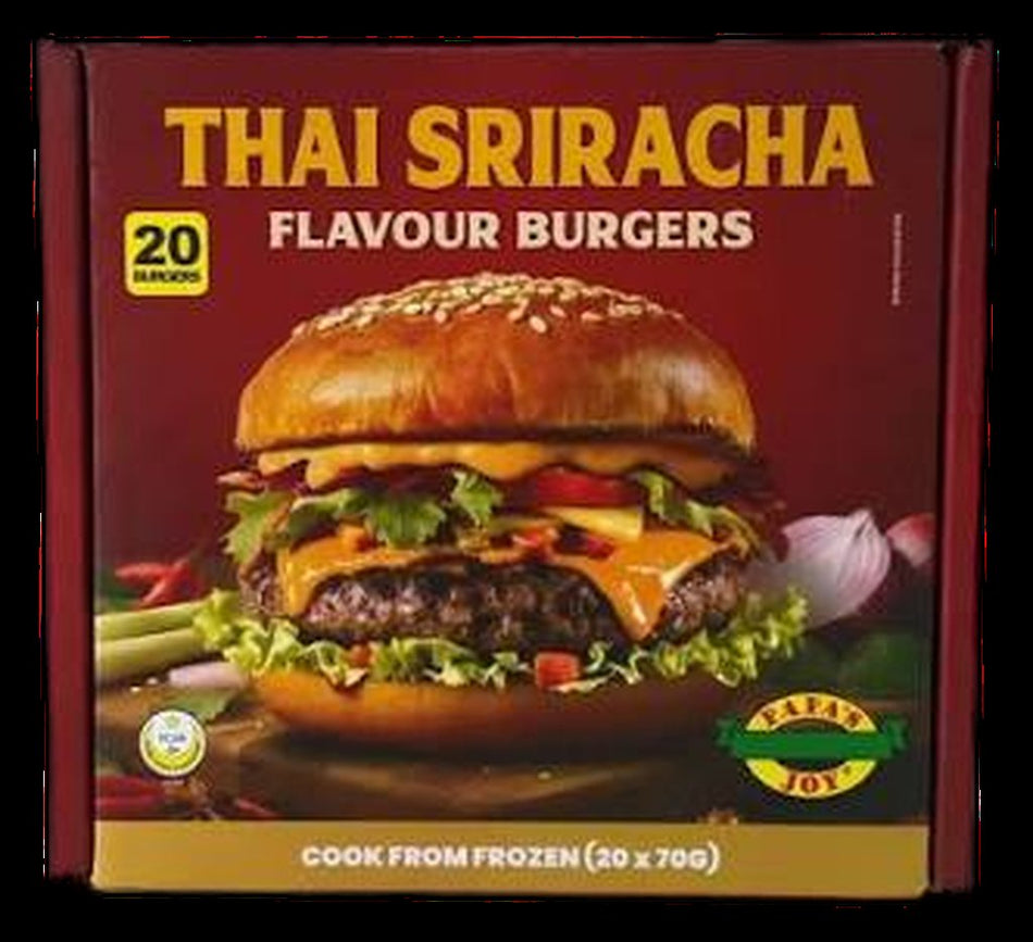 Papa's Joy Thai Sriracha Burger Patties 20 x 70g