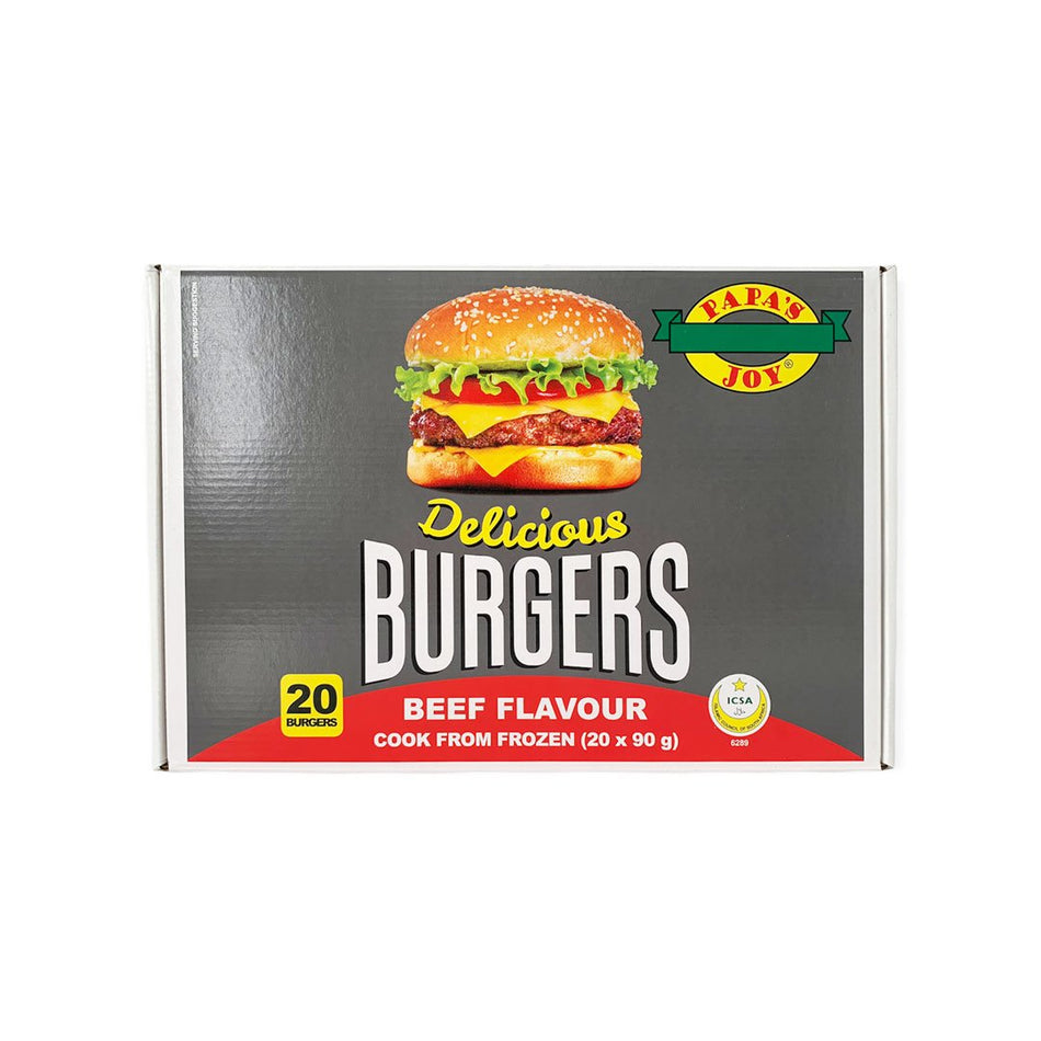 Papa's Joy Beef Burger Patties 20x90g