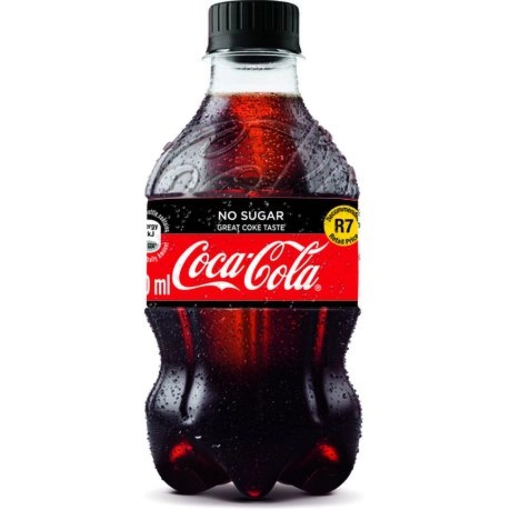 Coca Cola No Sugar Soft Drink  Bottle 300ML -
