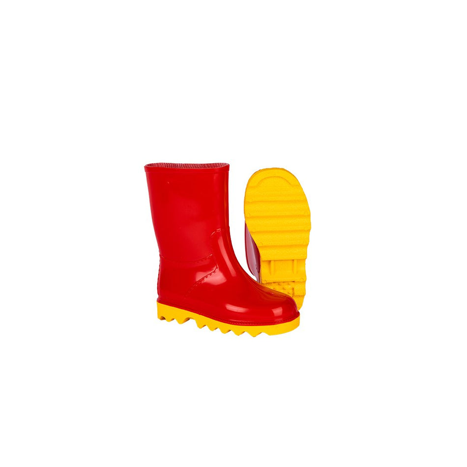Neptune Gumboots Kiddies Red & Yellow