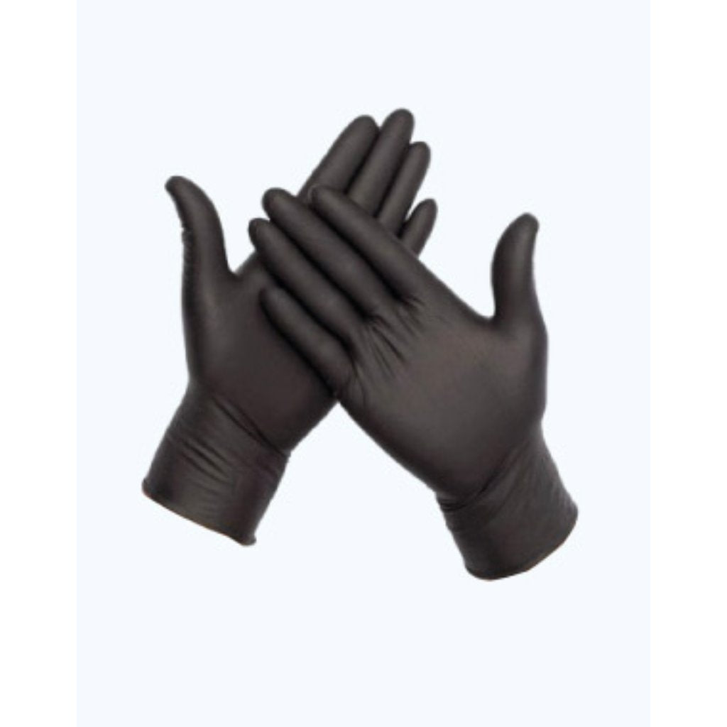 Nitrile Gloves Latex Medium Black 100'S DEFAULT TITLE