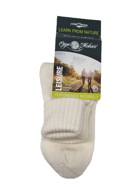 Cape Mohair sock  leisure 4-7 Natural