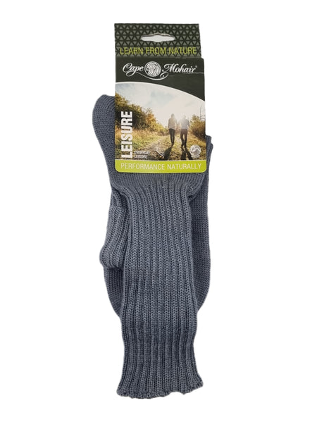 Cape Mohair sock  leisure 4-7 Grey