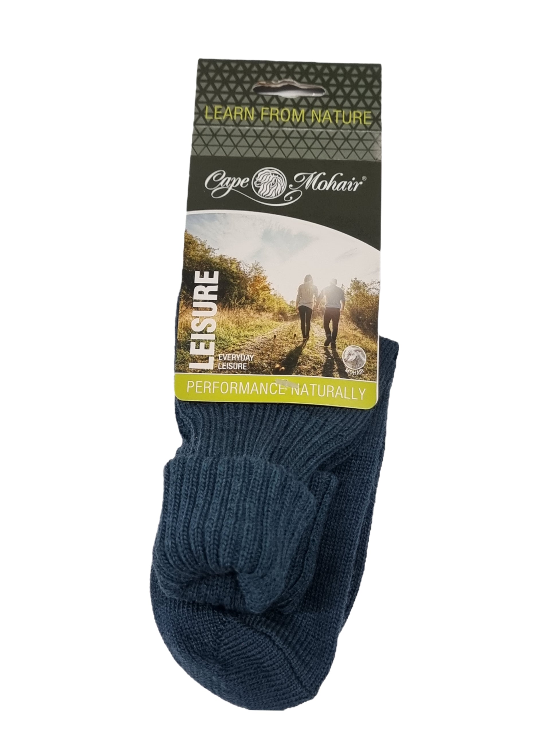Cape Mohair sock  leisure 4-7 Denim
