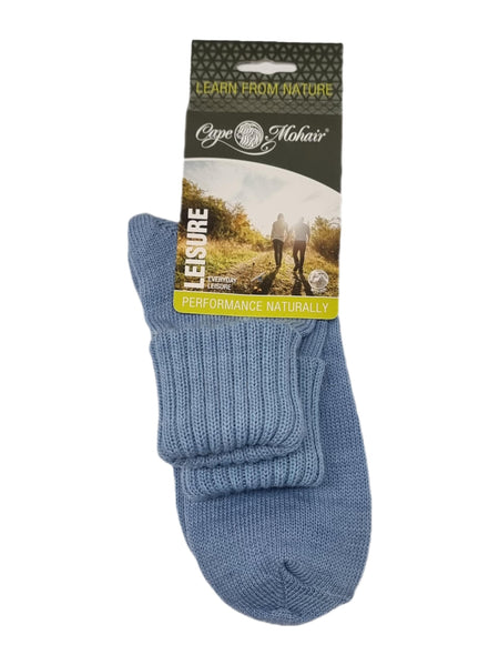 Cape Mohair sock  leisure 4-7 Blue
