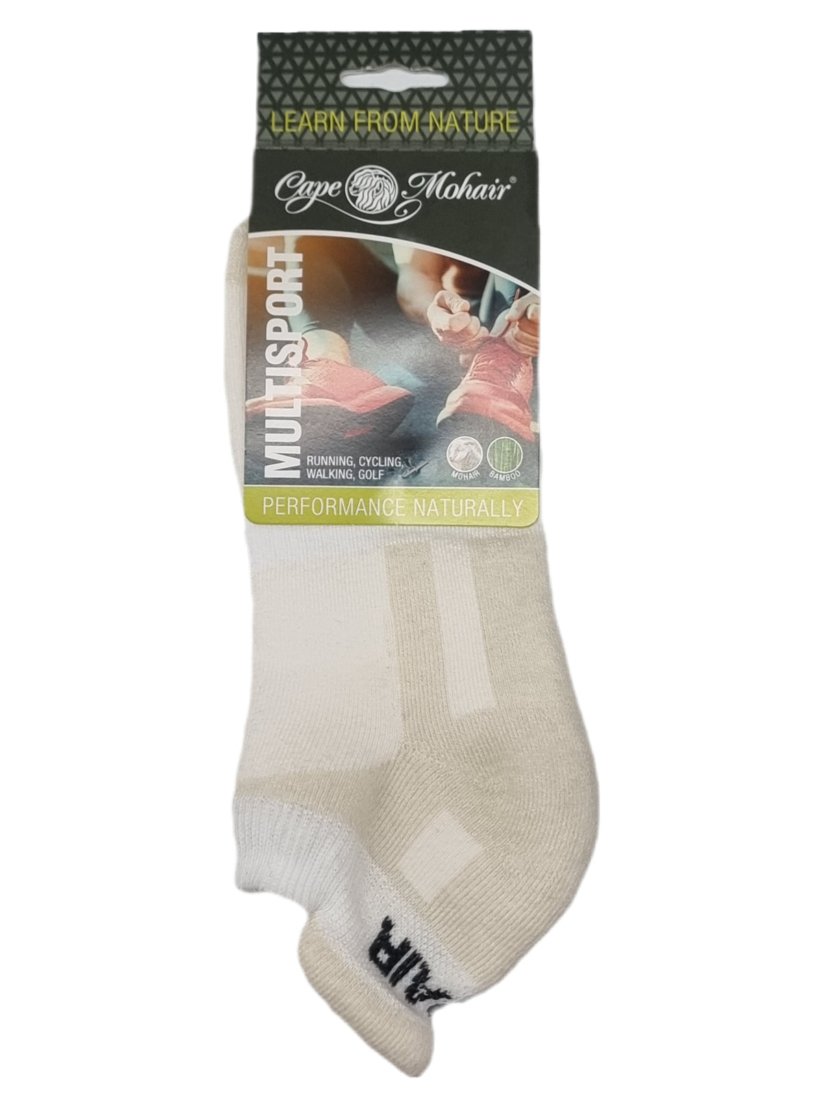 Cape Mohair Multi-Sport sock White 8-11 -