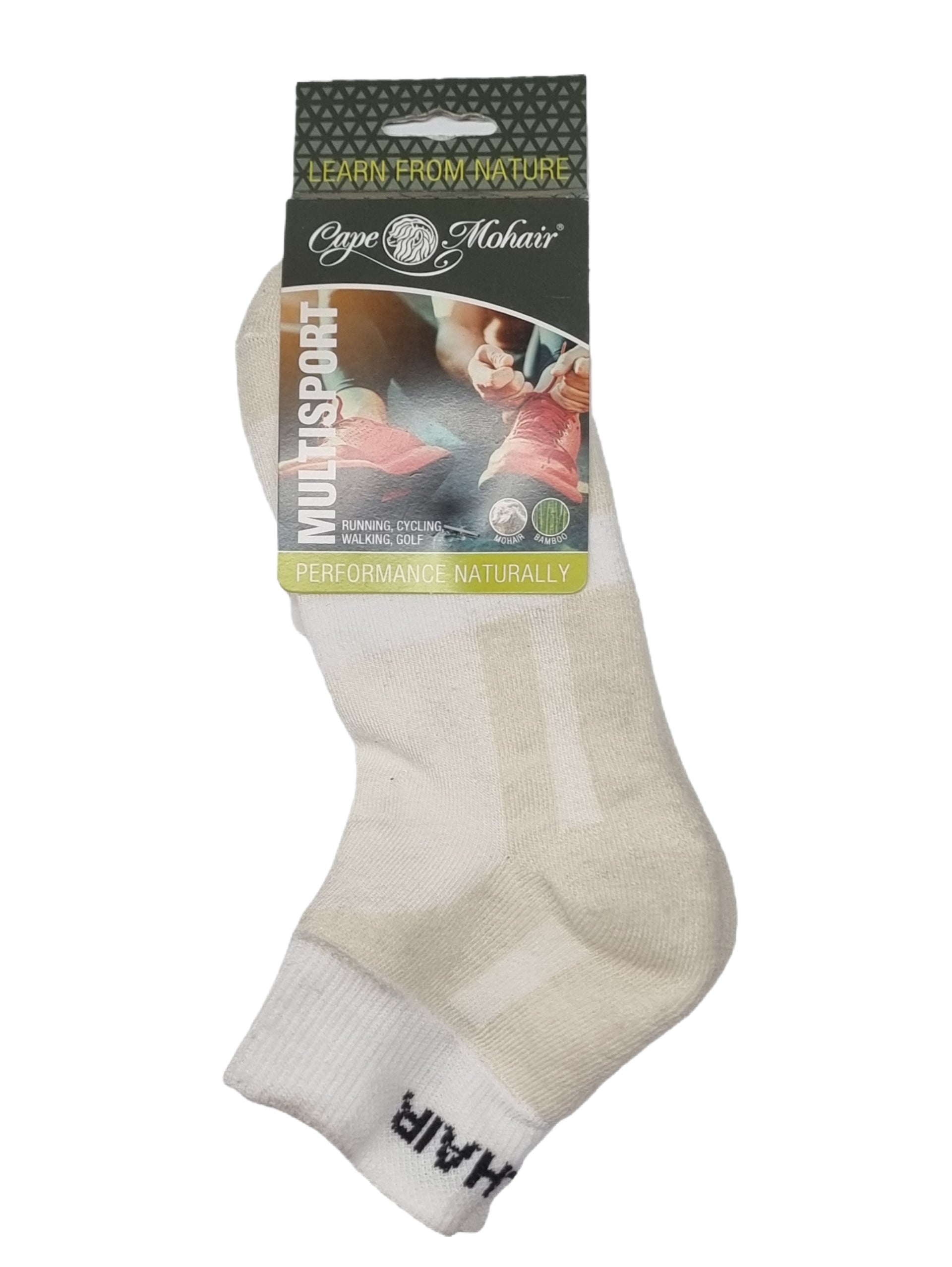 Cape Mohair Multi-Sport sock White 4-7 -