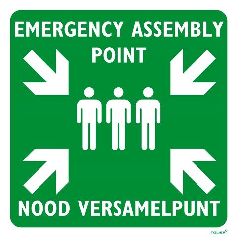 Chromadek Assembly Point Sign 440x440mm 1's