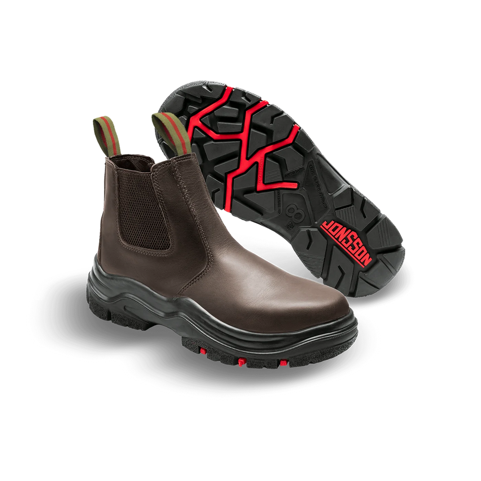 Jonsson Chelsea Boots Steel Toe Cap Brown NO 5