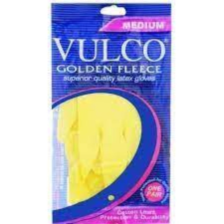 Vulco Fleece Latex Gloves Yellow L -