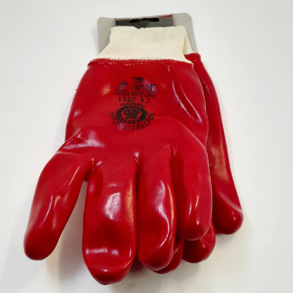 Skudo Gloves PVC Knitted Wrist H/D -