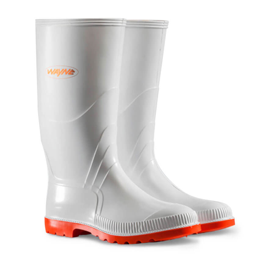 Wayne Duralight Gumboot White/Red NO6