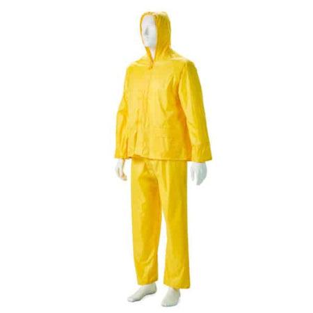 Rainsuit Rubberised With Pouch Yellow Medium