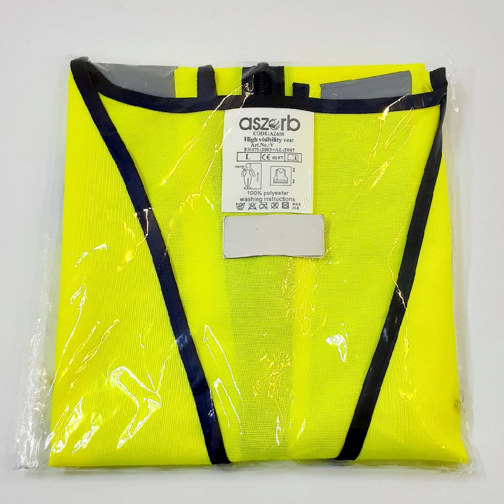 Reflective Jacket with ID Pouch Lime Large