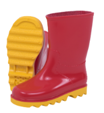 Gumboot Clipper Kiddies Red/Yellow NO5