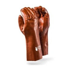 Gloves PVC XTRA Rough Palm Brown 35CM