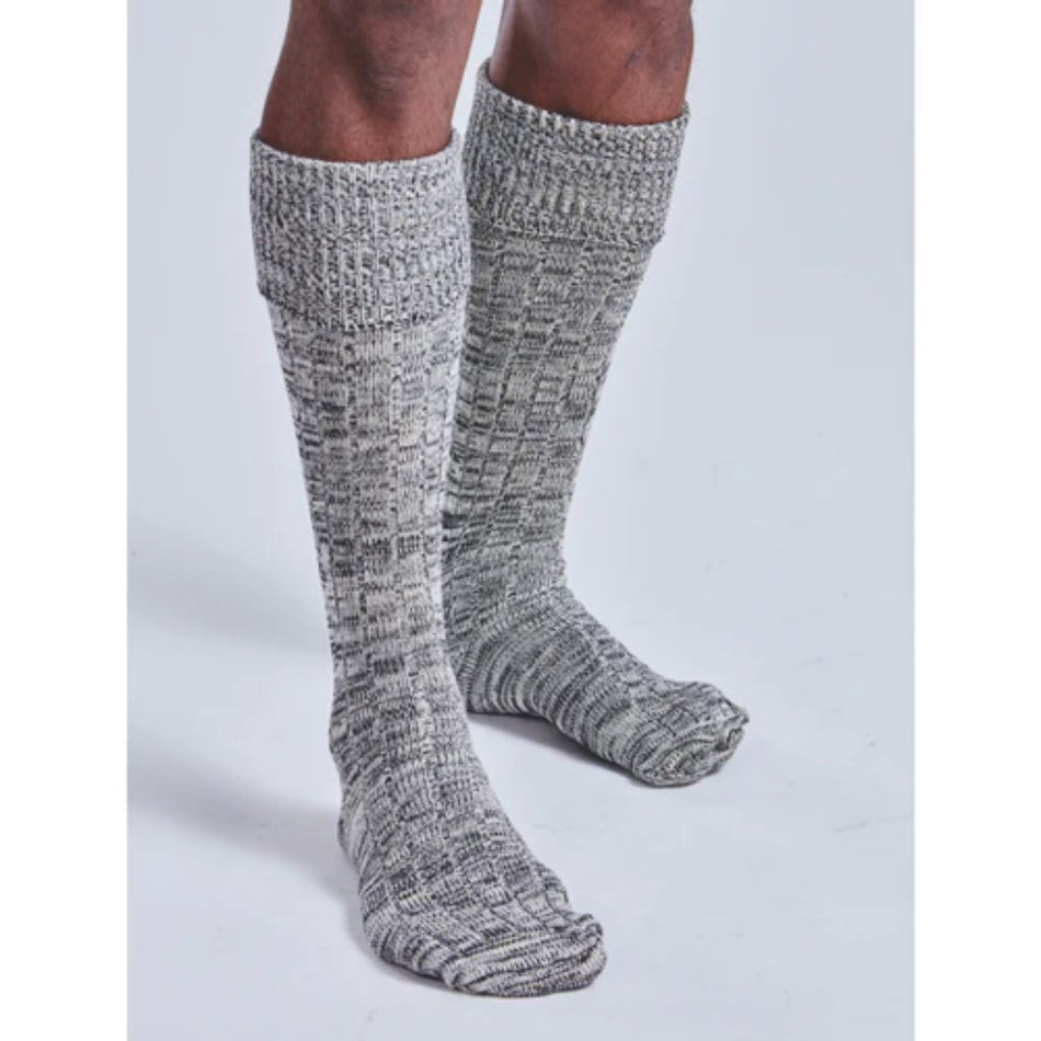 Mining Socks  Melange Knee length Grey