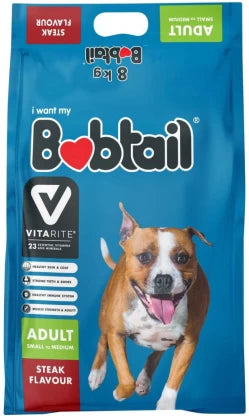 Bobtail Adult Dog Food Steak  8Kg -